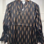 Black Print Top
