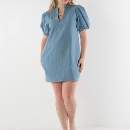 Denim Chambray Mini Dress