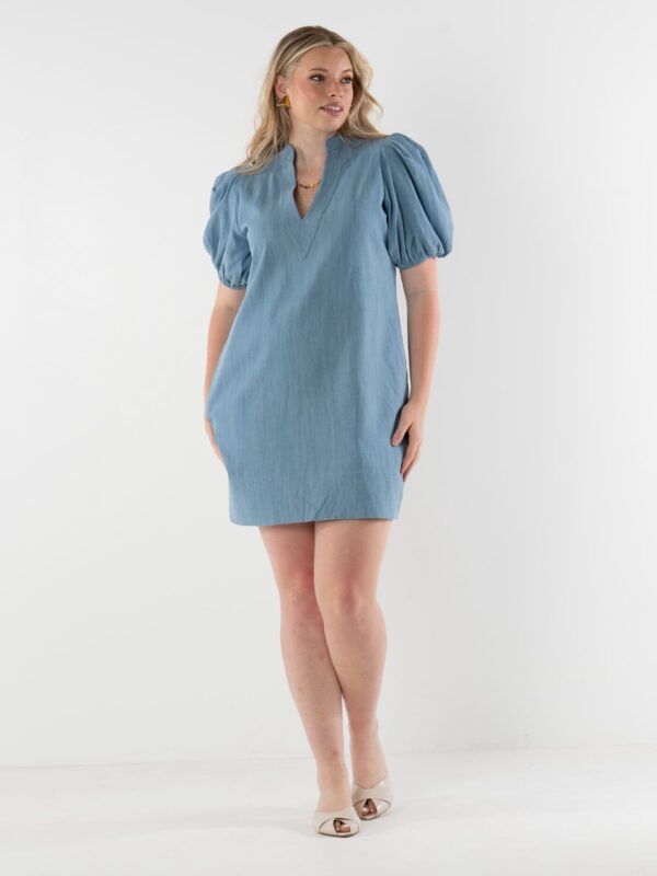 Denim Chambray Mini Dress