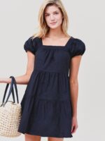 Women's Cap Sleeve Tiered Dress - Image 3