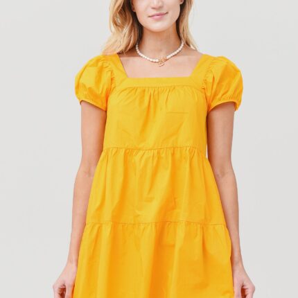 Women's Cap Sleeve Tiered Dress